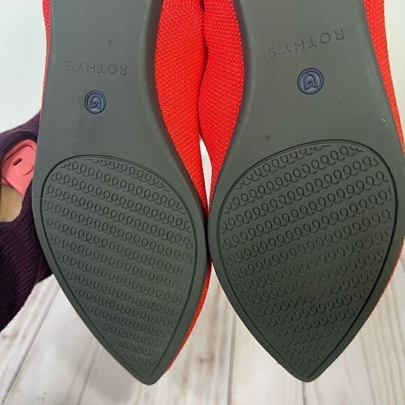 Rothy’s Red Pointed Toe Ballet Flats - Picture 5 of 11